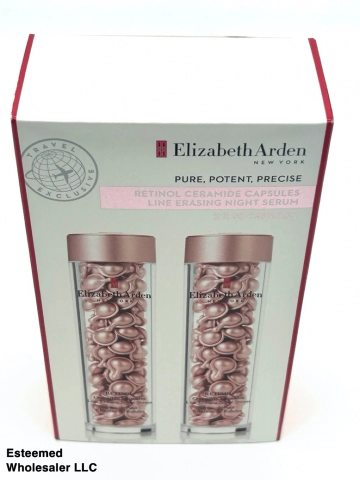 ELIZABETH AREN Línea de Retinol Borrado Noche Suero Ceramida Cápsulas 2x90CT Foto 1 de 1