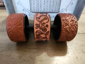 Stampin' Around 1" Rubber Roller Stamp Wheels CONFETTI, FALL, JOY OF SPRING LOT - Picture 1 of 4