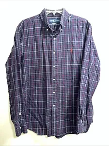 Polo Ralph Lauren Classic Fit Button Down Hemd Large blau kariert lässig stilvoll - Bild 1 von 9