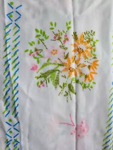 Lenzuolo con angoli Lady Pepperell floreale farfalla nuovo senza etichette vintage senza ferro mussola doppio - Foto 1 di 5