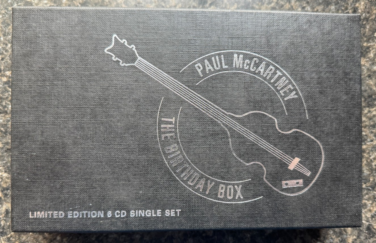 Paul McCartney Birthday Box 6 CD Singles Pin Patch Numbered