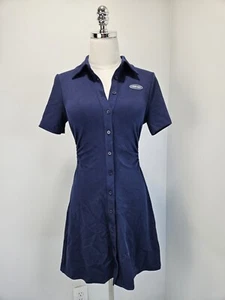 Urban Revivo Womens Polo Dress 6 Blue Cut out Tennis Sport - Picture 1 of 12