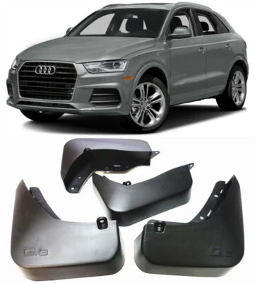 Genuine Front & Rear Splash Guards Mud Flaps For 2015-2018 Audi Q3 S Line SQ3 - Image 1 of 4