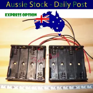 Battery Holder AA 4x1.5V 6V Wires Cables Plastic 4AA 2pcs - Picture 1 of 1