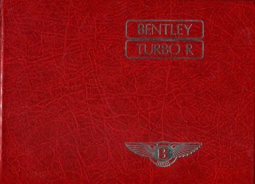 BENTLEY TURBO R OWNERS MANUAL 1988 1987 OWNER'S BOOK - Image 1 of 1