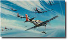 Jet Hunters by Robert Taylor - Mustang - Me262 - WWII - Military Art