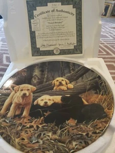 "Sweet Dreams" Plate in the Dog Days Collection by Bradford New In Box w/COA - Picture 1 of 3