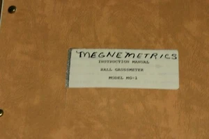 Megnemetrics Model MG-1 Hall Gaußmeter Bedienungsanleitung Service Guide Manual - Bild 1 von 2