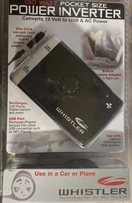 Whistler inverter 130 Watt Mobile Car Rv Power inverter USB  emergency Ac Dc - Image 1 of 3