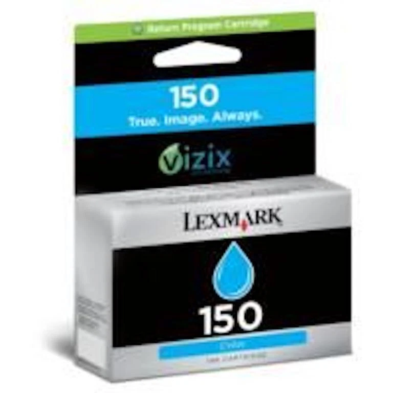 GENUINE AUTHENTIC LEXMARK 150 CYAN INK CARTRIDGE 14N1608E - Image 1 of 1