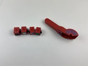 Red Rollagraph Handle Roller Stamp System handle and ink blue green red black - Picture 1 of 7