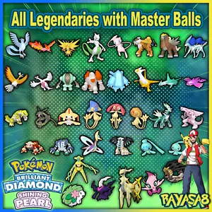 Pokémon Legendario Brillante Todos 36 Perla Brillante Diamante Brillante + Bolas Maestras - Imagen 1 de 2