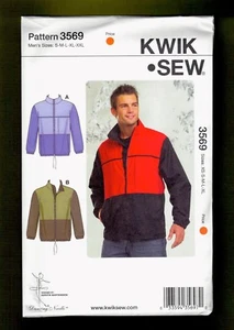 NEW Men's Zip Front Jackets Sewing Pattern~3 Variations (S-XXL) Kwik Sew 3569 - Picture 1 of 3
