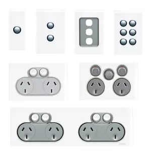 CLIPSAL Saturn LED Light Switch Double Power Point GPO Socket Dimmer - Picture 1 of 28