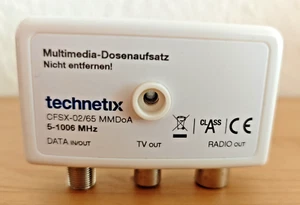 Multimedia-Dosenaufsatz Technetix CFSX-02/65 MMDoA für Kabelanschlüsse - Bild 1 von 3