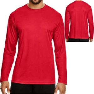 Mens Long Sleeve Base Layer T-Shirt Moisture Wicking XS-XL 2X 3X 4X NEW - Picture 1 of 14
