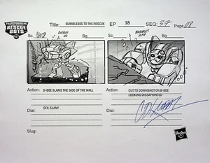TRANSFORMERS Rescue Bots SIGNED DAN KUBAT Production Storyboard Copy Page #KB - Picture 1 of 2