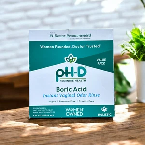 ph-d boric acid instant vaginal odor rinse VALUE PACK 2-3oz Bottles - Picture 1 of 4