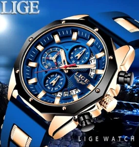 Orologio da polso quarzo cronografo orologio uomo-Lige Business - Foto 1 di 17