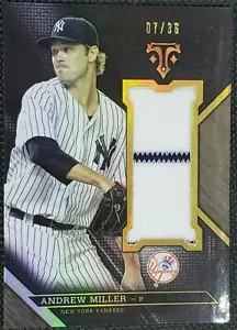 ANDREW MILLER 2016 Topps Triple Threads Unity JUMBO JERSEY Relic SP #/36 Yankees - Picture 1 of 2