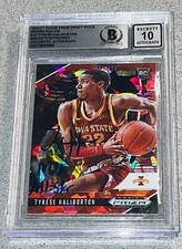 Tyrese Haliburton Inscribed 2020-21 Panini Prizm RED ICE Draft Picks BGS 10 AUTO