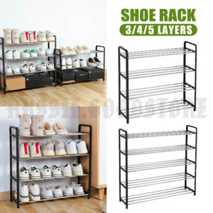 Shoes Rack Storage Organizer Shelf Stand Shelves 3/4/5 Tiers Layers Shoe Storage - Picture 1 of 16