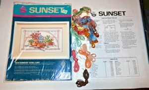 Kit de punto de cruz Sunset Counted 1992 13550 Southwest Still Life 16x10 Ann Craig - Imagen 1 de 3