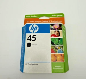 HP 45 Black Ink Cartridge 51645AE – Original, Sealed – Expired SEP 2009 – New - Photo 1/2