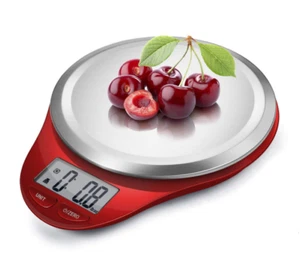 NUTRI FIT Digital Kitchen Scale 11lb Capacity, LCD Display, Stainless Steel - Picture 1 of 11