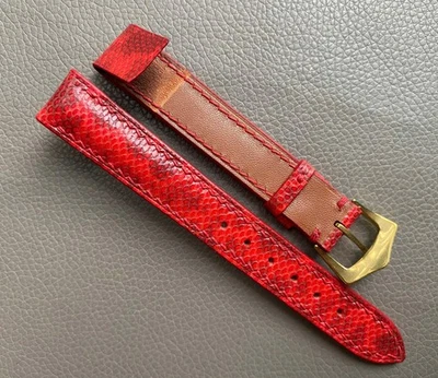 Custom Open Ended Red Snake Straps, Sizes 14 15 16 17 18 19 20 21 22 23 24 25 26 - Image 1 of 4