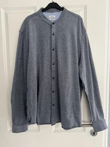 Esprit Stehkragenhemd blau grau meliert Gr. XXL Übergröße Hirmer - Bild 1 von 8