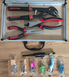 Set: Automatik Wasserpumpenzange + Spitzzange + Seitenschneider + Tieflochmarker - Bild 1 von 5