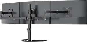 WALI Triple Monitor Stand Free Standing, Adjustable, Fits 3 Screens up to 27" - Picture 1 of 14