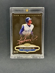 Ken Griffey Jr. 2013 Topps Tier One Autographs Red Ink Auto /25 Mariners HOF - Picture 1 of 2
