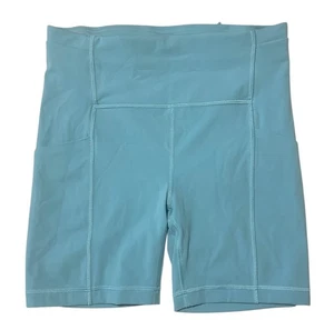 Lululemon Utility blau Wunder unter Zug hoch geschnittene Tasche 6" Elasthan Shorts 6 - Bild 1 von 7