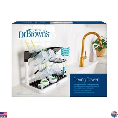 Dr. Brown's Drying Tower, Stand-Up Countertop Baby Bottle Rack, Space Saver - Image 1 of 4