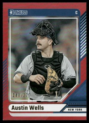 2024 DONRUSS RED AUSTIN WELLS 148/275 NEW YORK YANKEES #59 - Image 1 of 2
