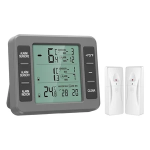 Kühlschrank Thermometer Dual Sensor Temperatur Alarm Grau - Bild 1 von 7