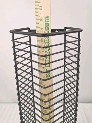 Soporte de CD de montaje en pared de metal negro vintage capacidad 35 20" Foto 1 de 4