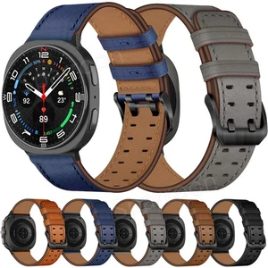 For Samsung Galaxy Watch 8 Classic 46mm/8 40/40mm Classic Leather Strap Band - Picture 1 of 45