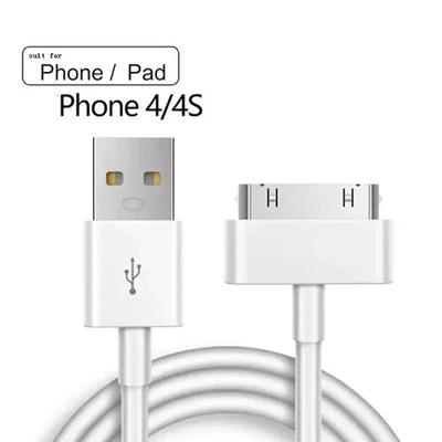 2x White USB Charging Cable Cord Sync for iPod Classic 6th/7th Gen 80/120/160gb - Image 1 of 4