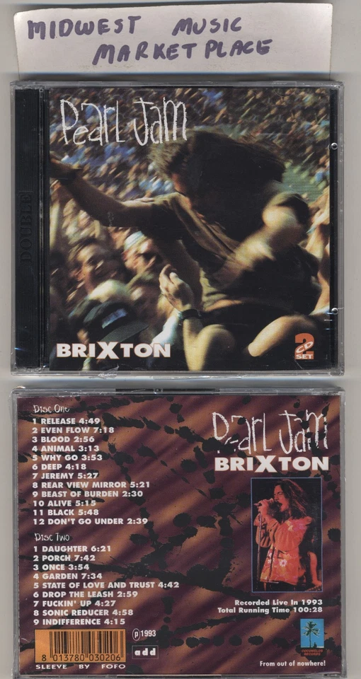 Pearl Jam - Brixton - MINT Sealed Import 2CD - London 1993 - State Of Love Trust - Image 1 of 1