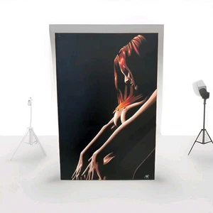 Arte erotica nudo originale dipinto acrilico su tela firmato Mark Roberts K662 - Foto 1 di 12
