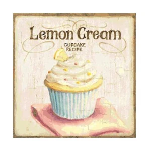 Lemon Cupcake Altered Art Counted Cross-Stitch Pattern Chart Needlepoint - Picture 1 of 2