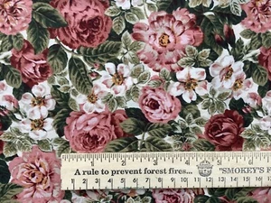 Giselle by Moda Fabrics - pink and red roses 2 & 2/3 yards - Picture 1 of 3