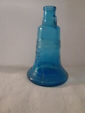 VINTAGE WHEATON PASS STOW PHILADA  MDCCLIII BLUE GLASS LIBERTY BELL DECANTER