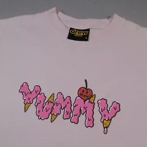 Drew House Yummy camicia uomo maglietta grande rosa Justin Bieber merch manica corta - Foto 1 di 15