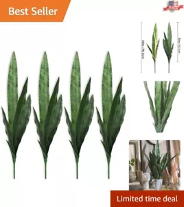 Realistic 30" Artificial Snake Plant Set of 4 - No Maintenance Required - Picture 1 of 8