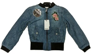 Hudson Girls' 2pc Moto Jacket & Top Set, Denim Rose, X-large - Picture 1 of 4
