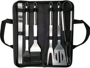 10pcs BBQ Grill Tool Set Outdoor Utensil Cooking Cutlery Kit with Case UK